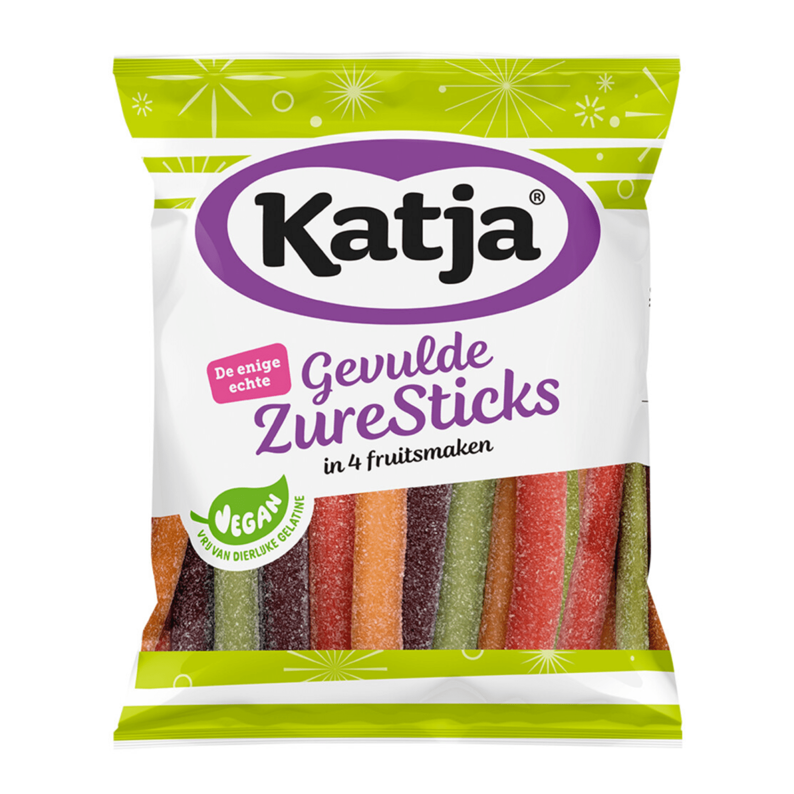 Sachet de bâtonnets aigres fourrés Katja (20x 125gr)