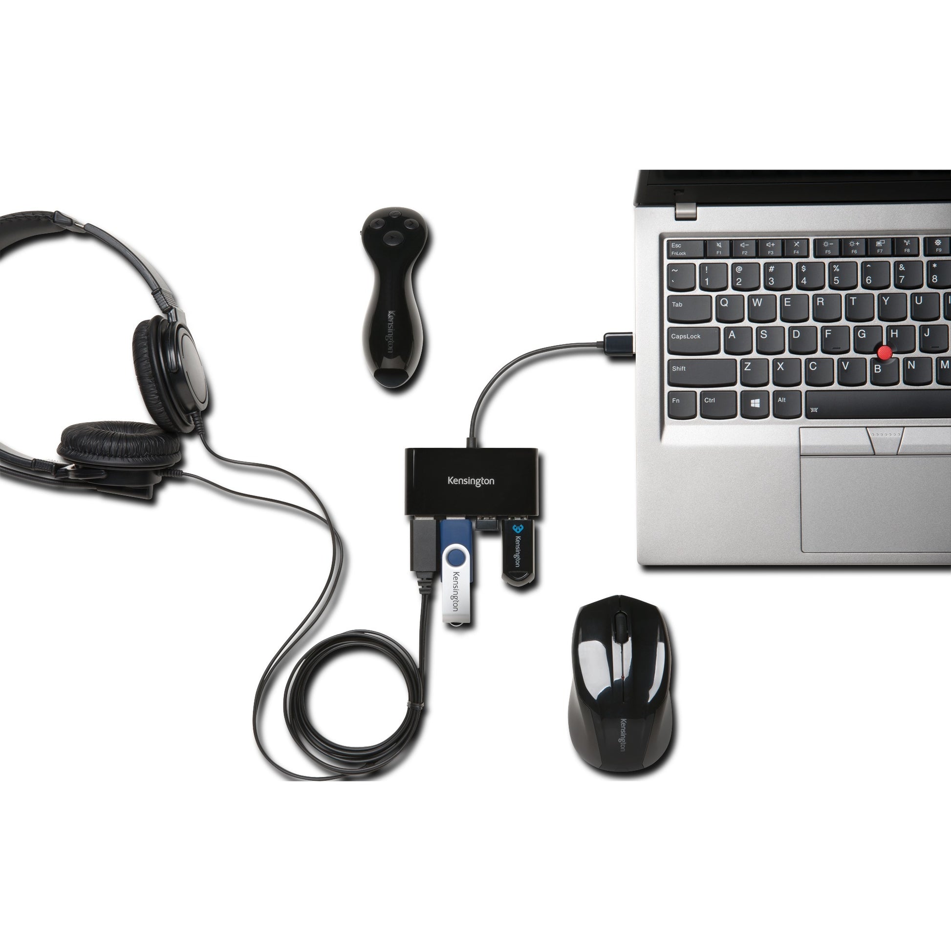 Hub USB 2.0 Kensington avec 4 ports