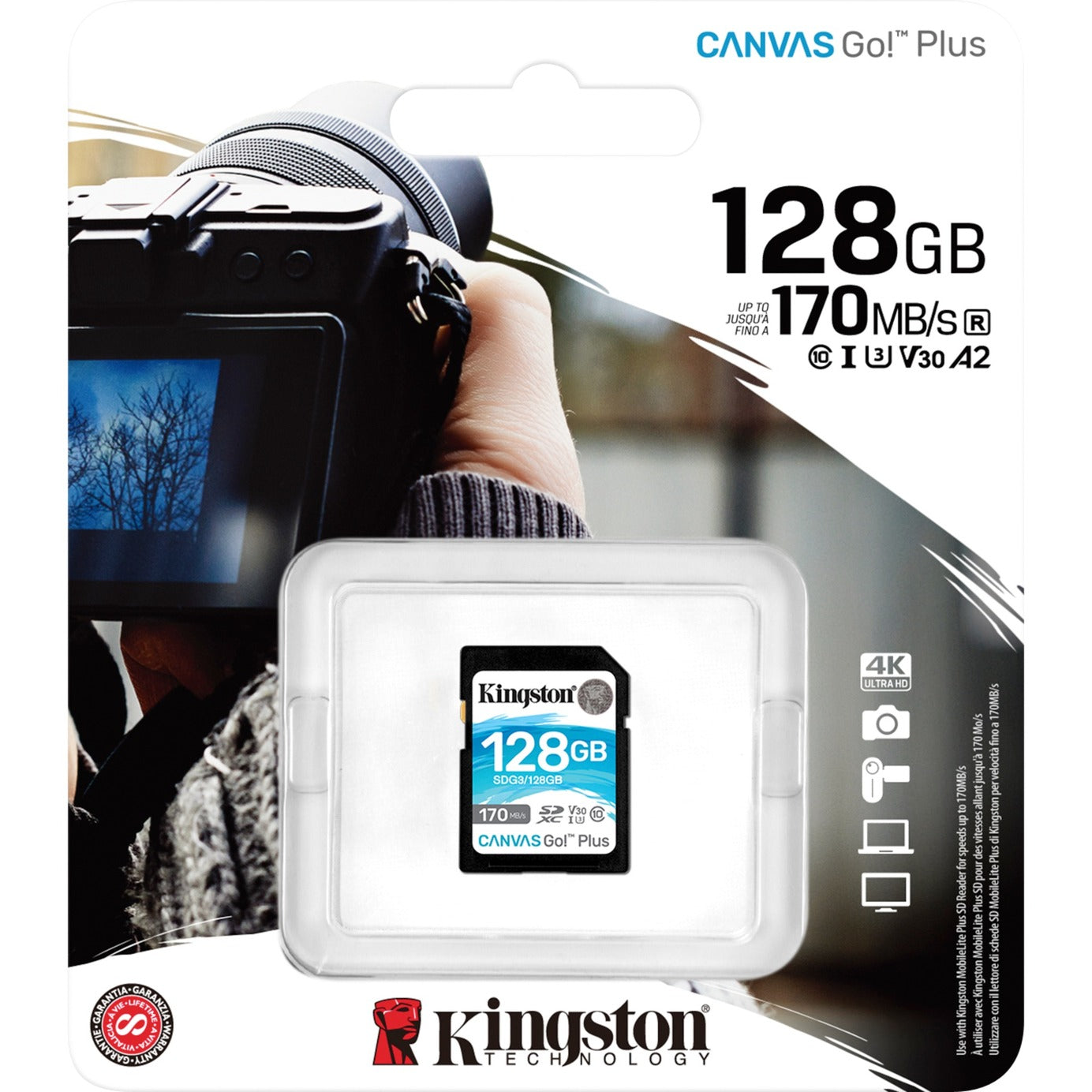 Kingston Canvas Go! Plus sdxc 128 Go