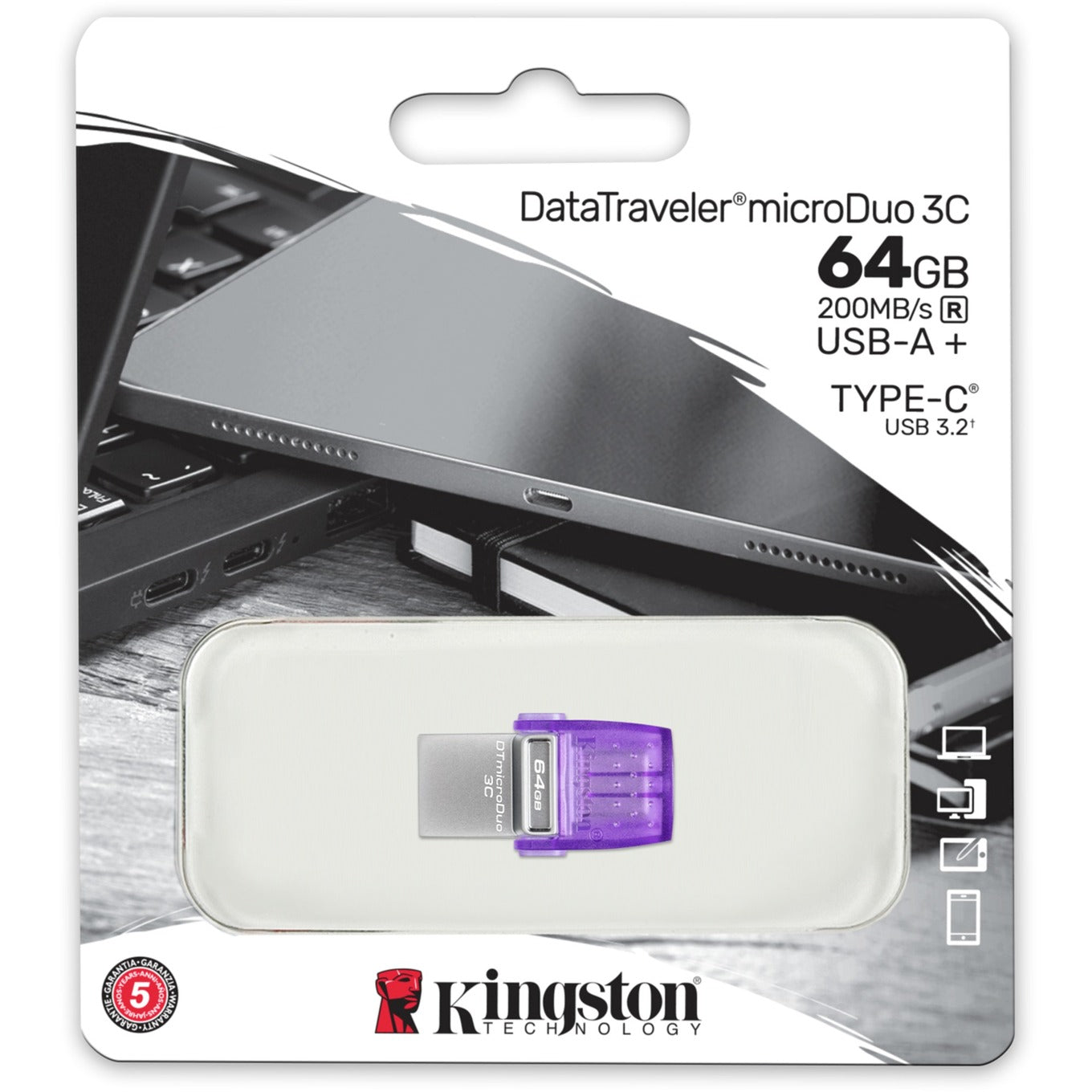 Kingston DataTraveler Microproovo 3c 64 Go