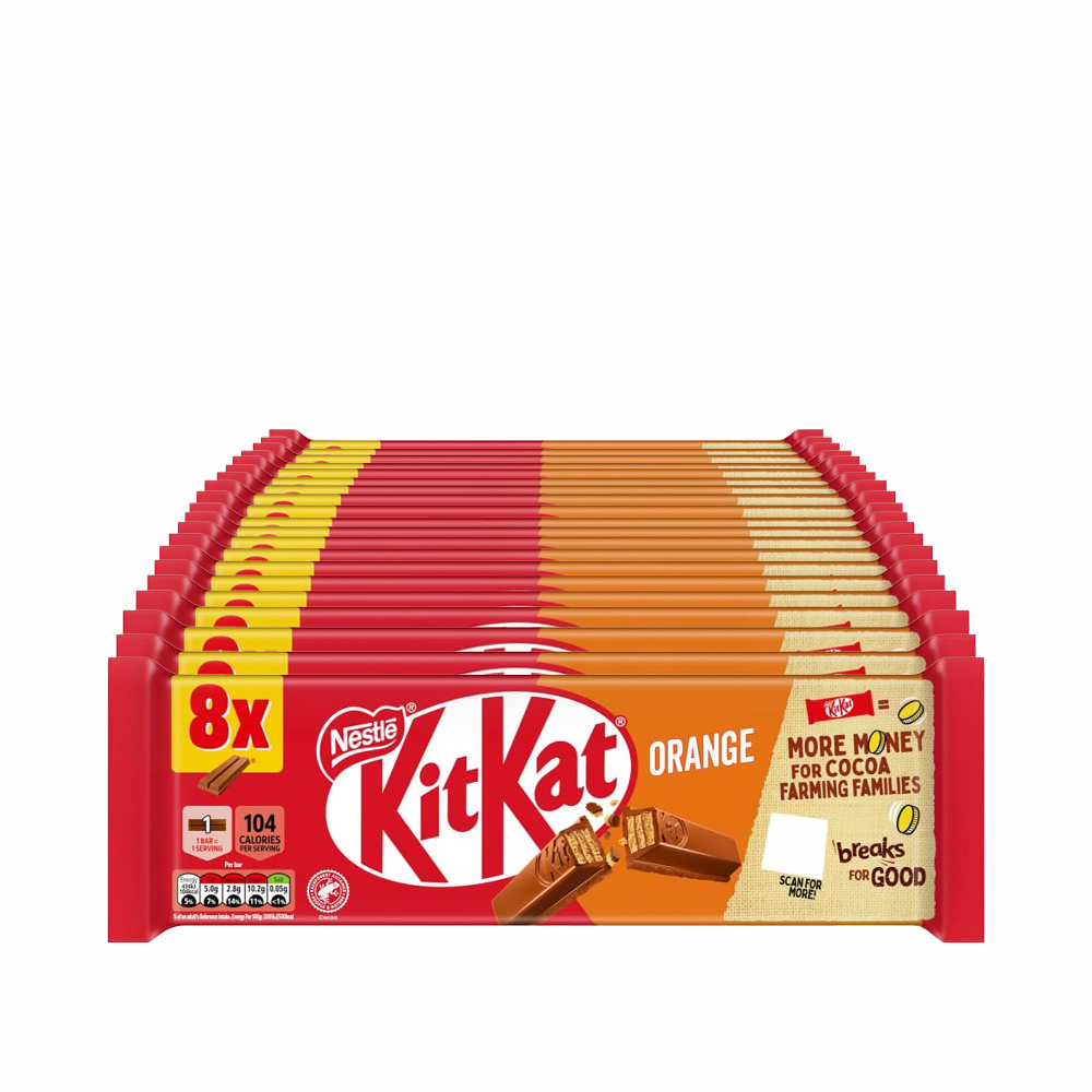 Kitkat 2 doigts orange paquet de 8 (20x 165,5g)