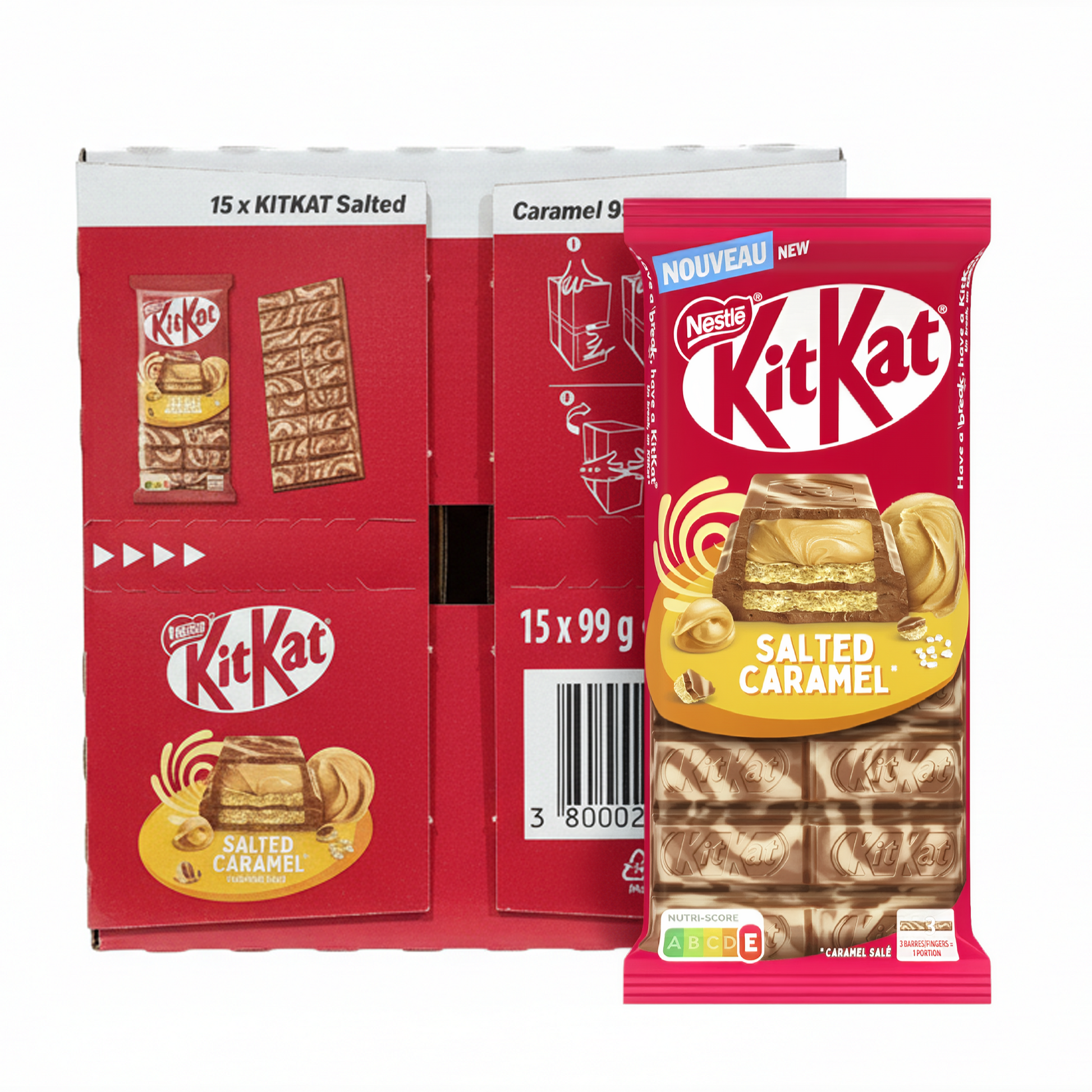 Tablette Kitkat caramel salé (15x 99g)