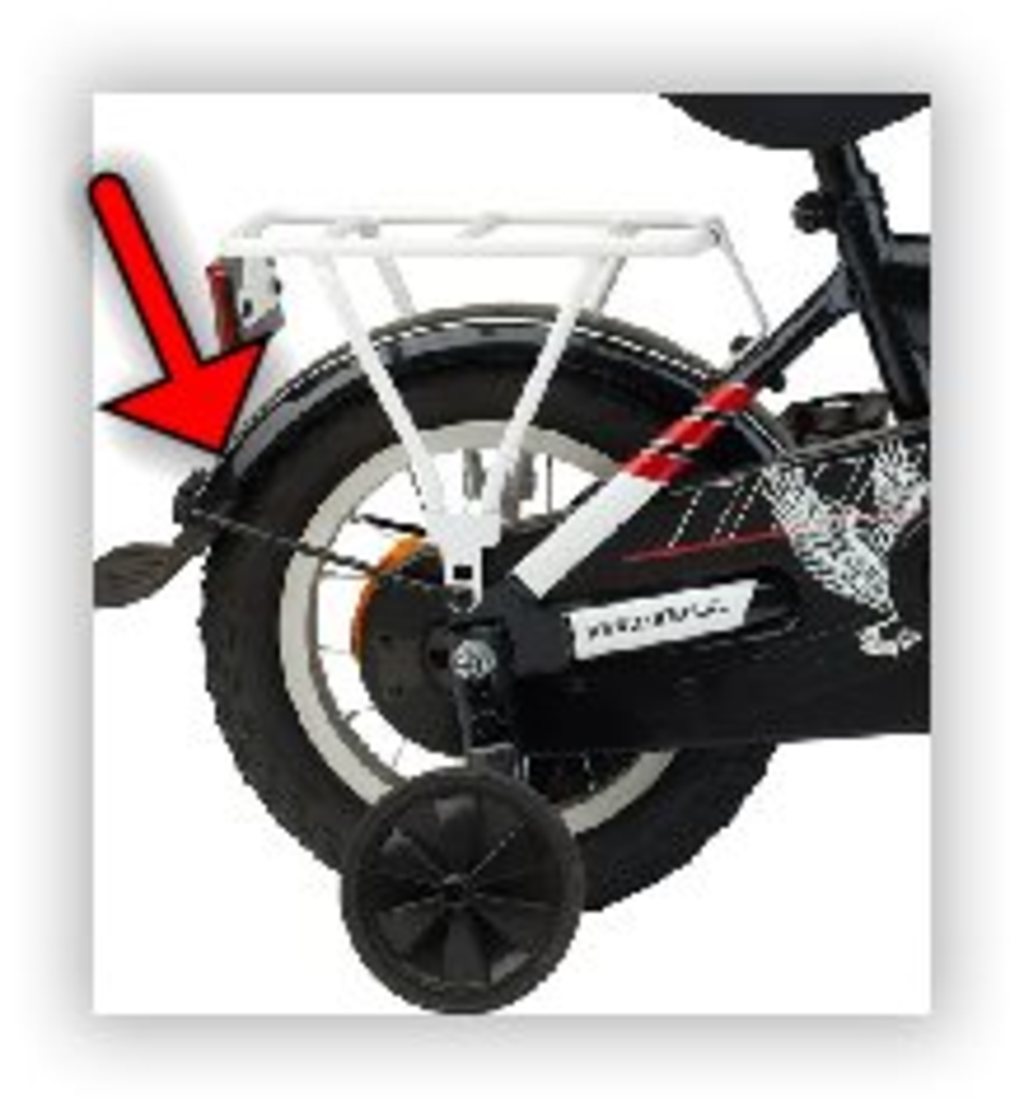 Garde-boue arrière Batavus + tige 12,5 noir