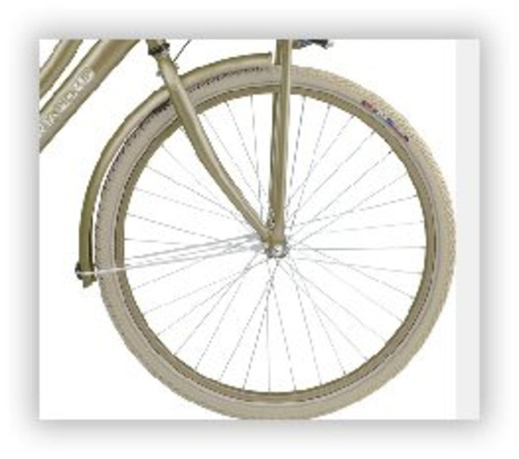 Roue avant Batavus 24 jante pick-up argent blond mat