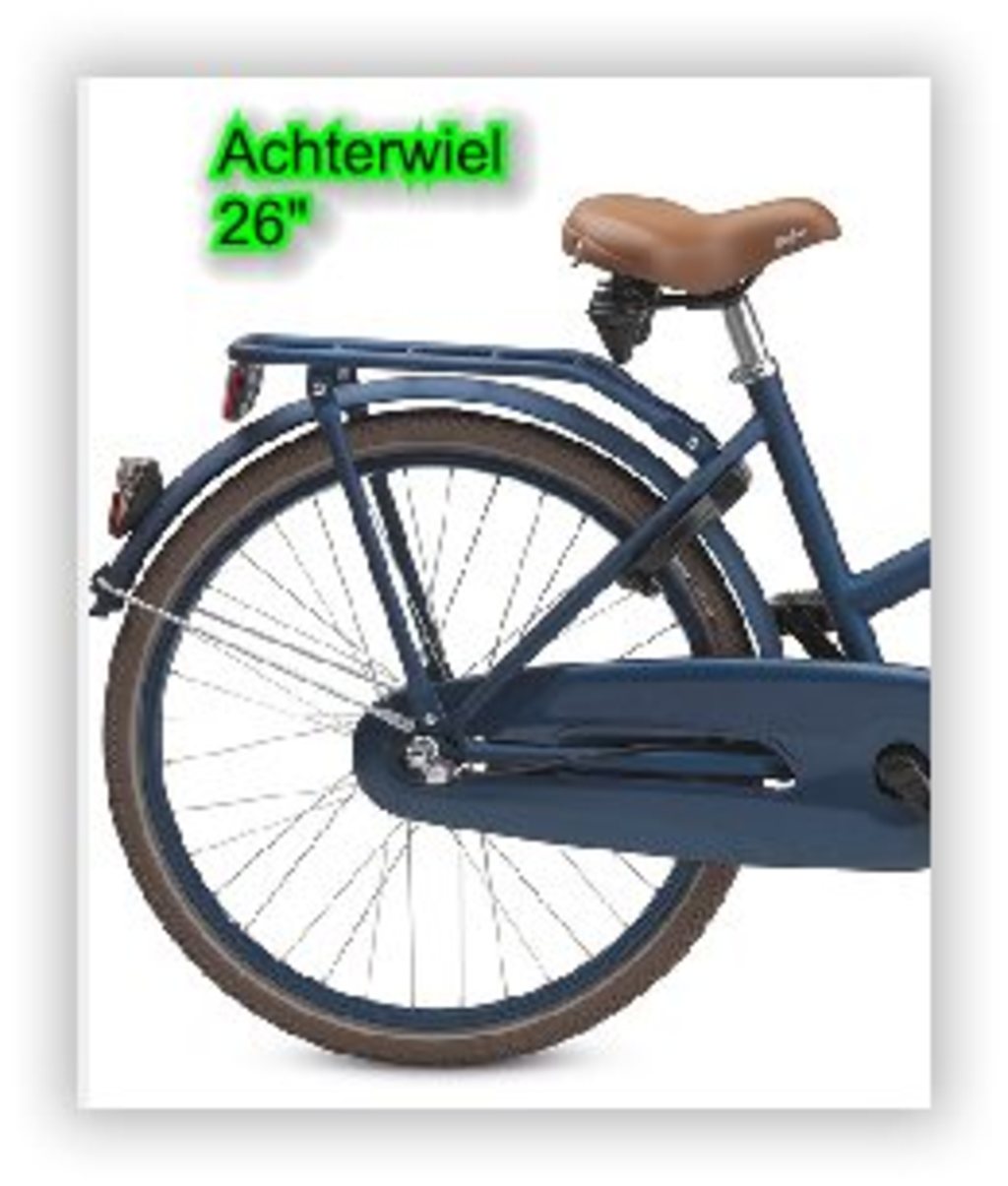 Roue arrière Batavus 26 n3rn jante pick-up bleu marine