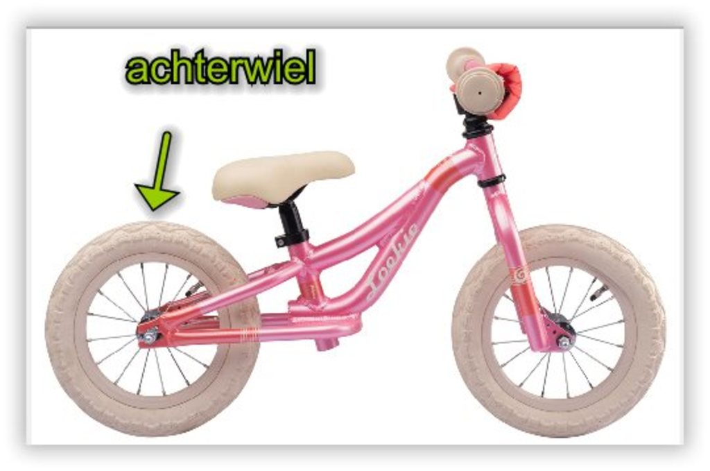 Batavus roue arrière 12 draisienne ys8344 saumon