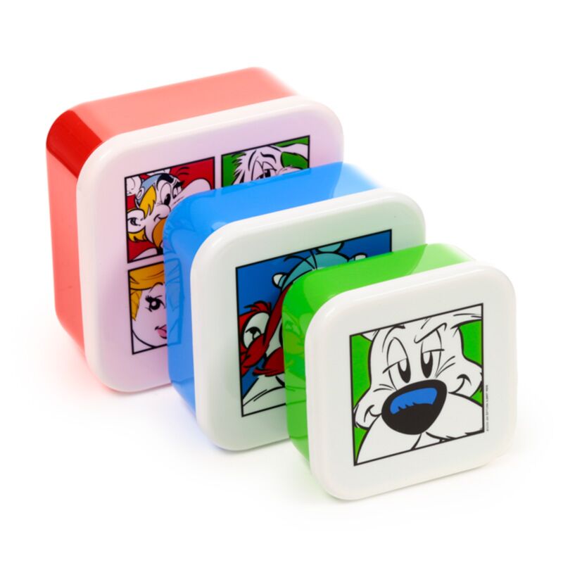 Réglez 3 boîtes à lunch M L XL ASTERIX, OBELIX, IDEFIX (Dogmatix) 2025