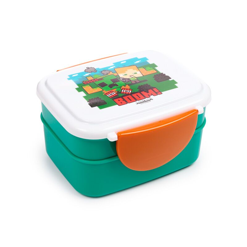 Minecraft sss boom clip bento box boîte à lunch couverts