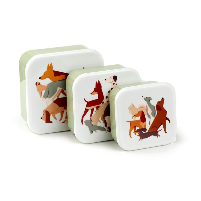 Réglez 3 boîtes à lunch M L XL - Barks Dog