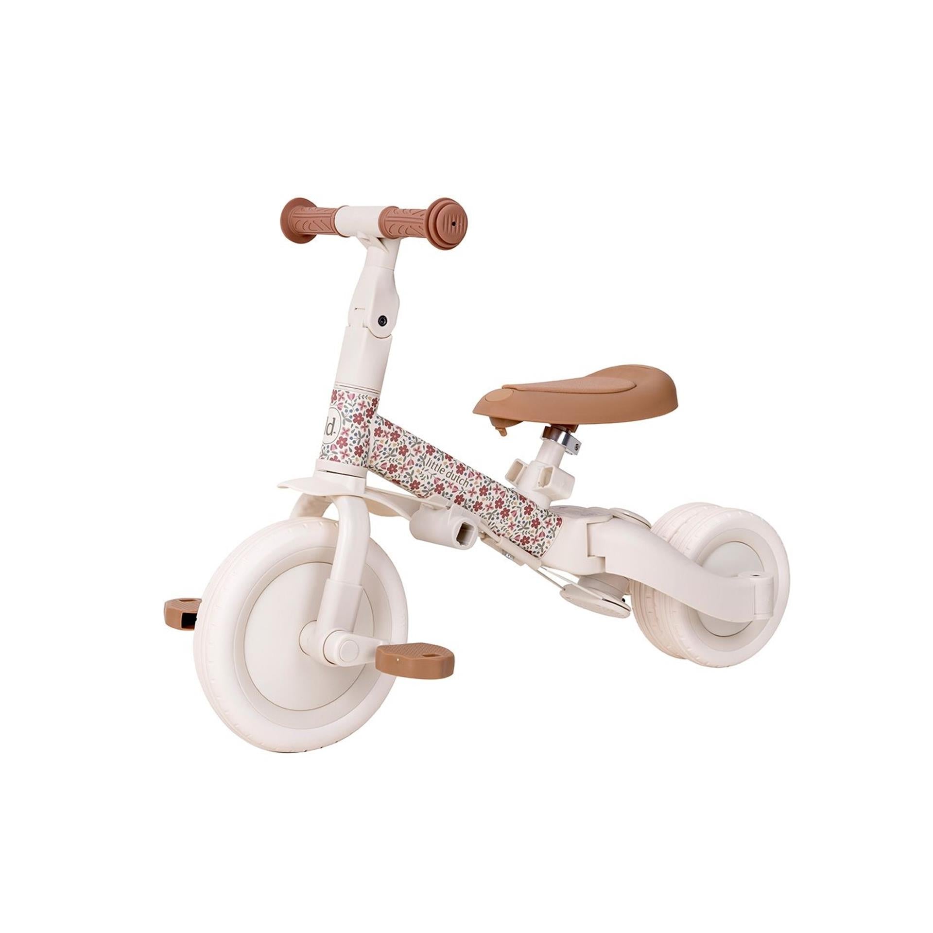 Little Dutch - Tricycle 4 en 1 avec barre de poussée - fleur ensoleillée