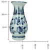 Vase Kersten faïence bleu blanc 8x8xh15