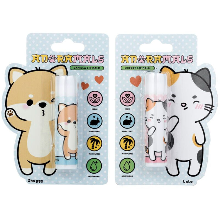 Kat Shiba inu Adoramals Balm à lèvres Stick - Cherry Vanilla