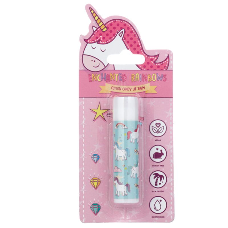 Rainbow Unicorn Lip Balm Stick - Coton Candy