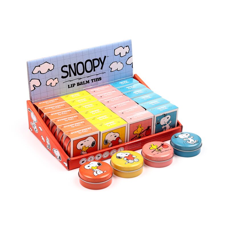 Baume à lèvres Peanuts Snoopy Woodstock en boîte