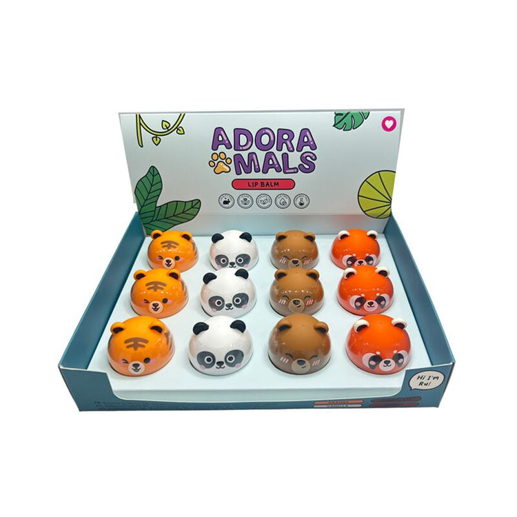 Capuchon torsadé pour baume à lèvres en forme d'animal sauvage Adoramals