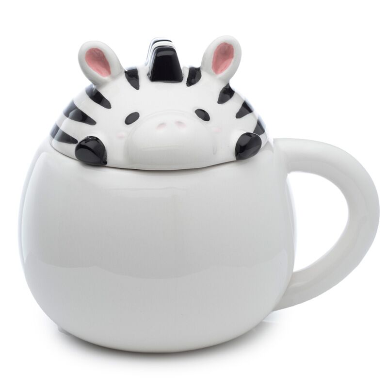 Adoramals Zebra Couvercle formé en céramique