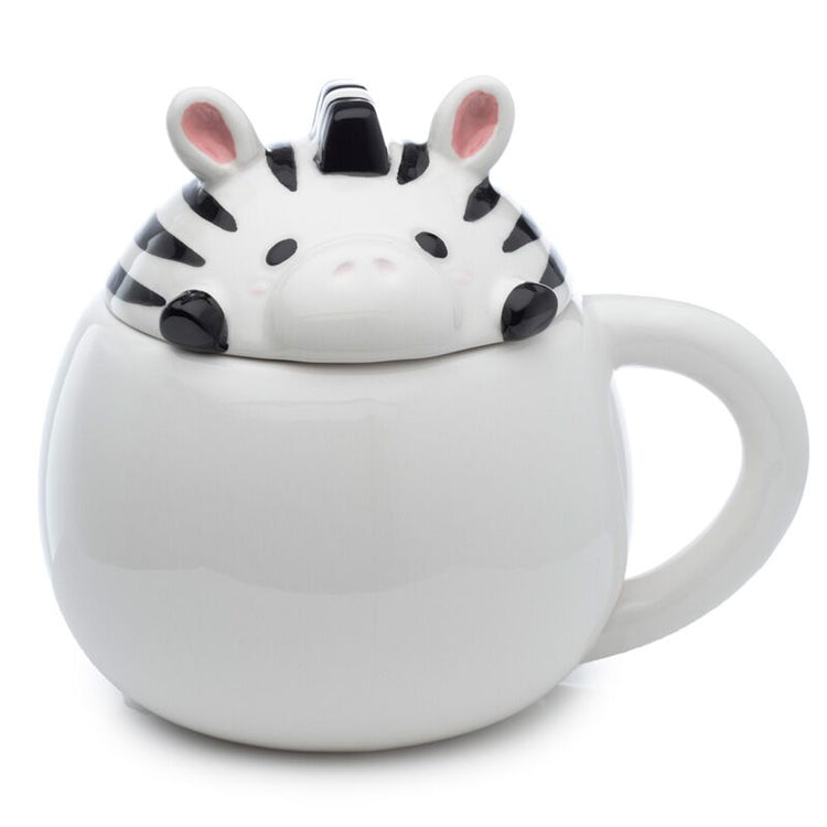 Adoramals Zebra Couvercle formé en céramique