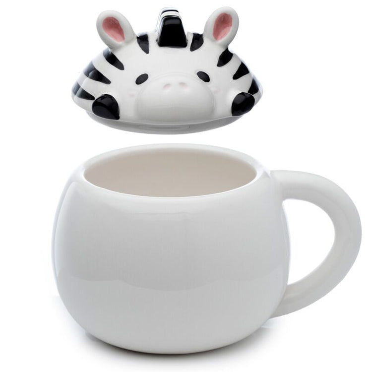 Adoramals Zebra Couvercle formé en céramique