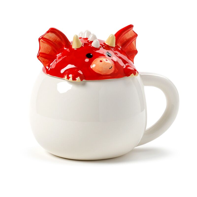 Tasse en céramique formée du couvercle de Draak de Pays de Galles