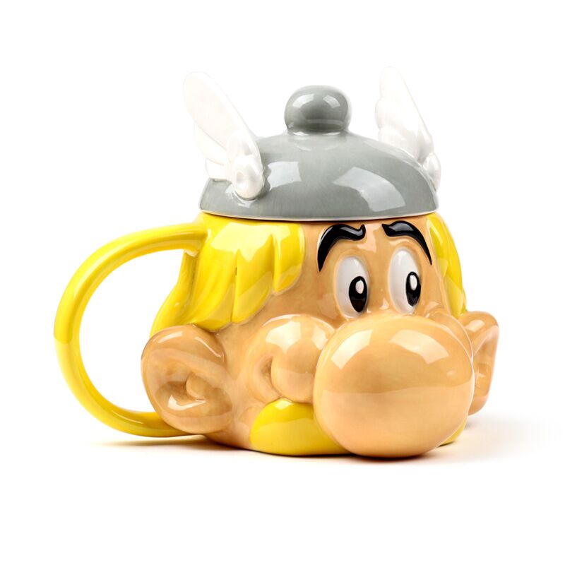 Tasse en céramique formée Astérix avec couvercle