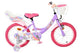Vélo enfant Volare licorne - filles - 16 pouces - violet