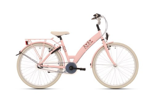 BikeFun Children's Bike 24 Bike Fun beaucoup d'amour avec Nexus 3 Gears Adobe Pink