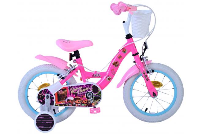 Lol Surprise Kids Bike Girls 14 pouces Pink Two Hand freins