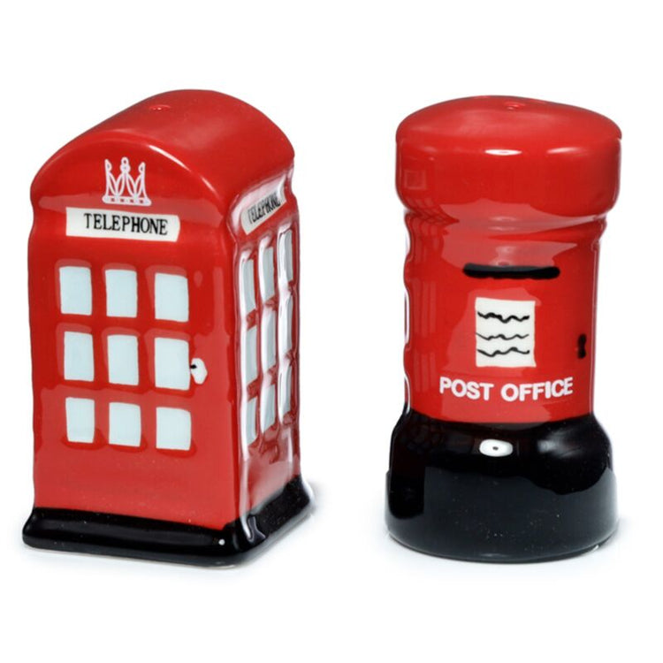 London Letter Box Téléphone Poivre et ensemble de sel