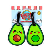 Ensemble d'étiquette de valise Foodiemals Avocado PVC de 2 - afbeelding 1