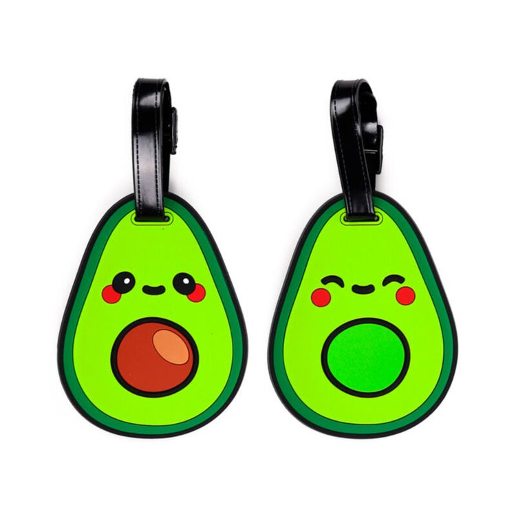 Ensemble d'étiquette de valise Foodiemals Avocado PVC de 2