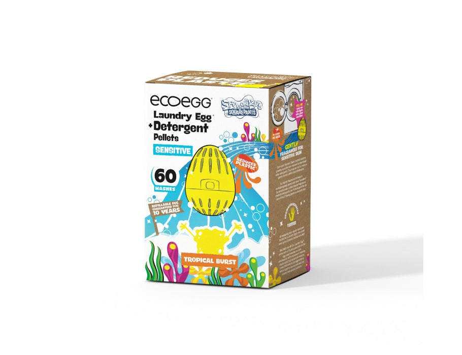 Ecoegg Wasball SpongeBob Burst tropical sensible 60 cires