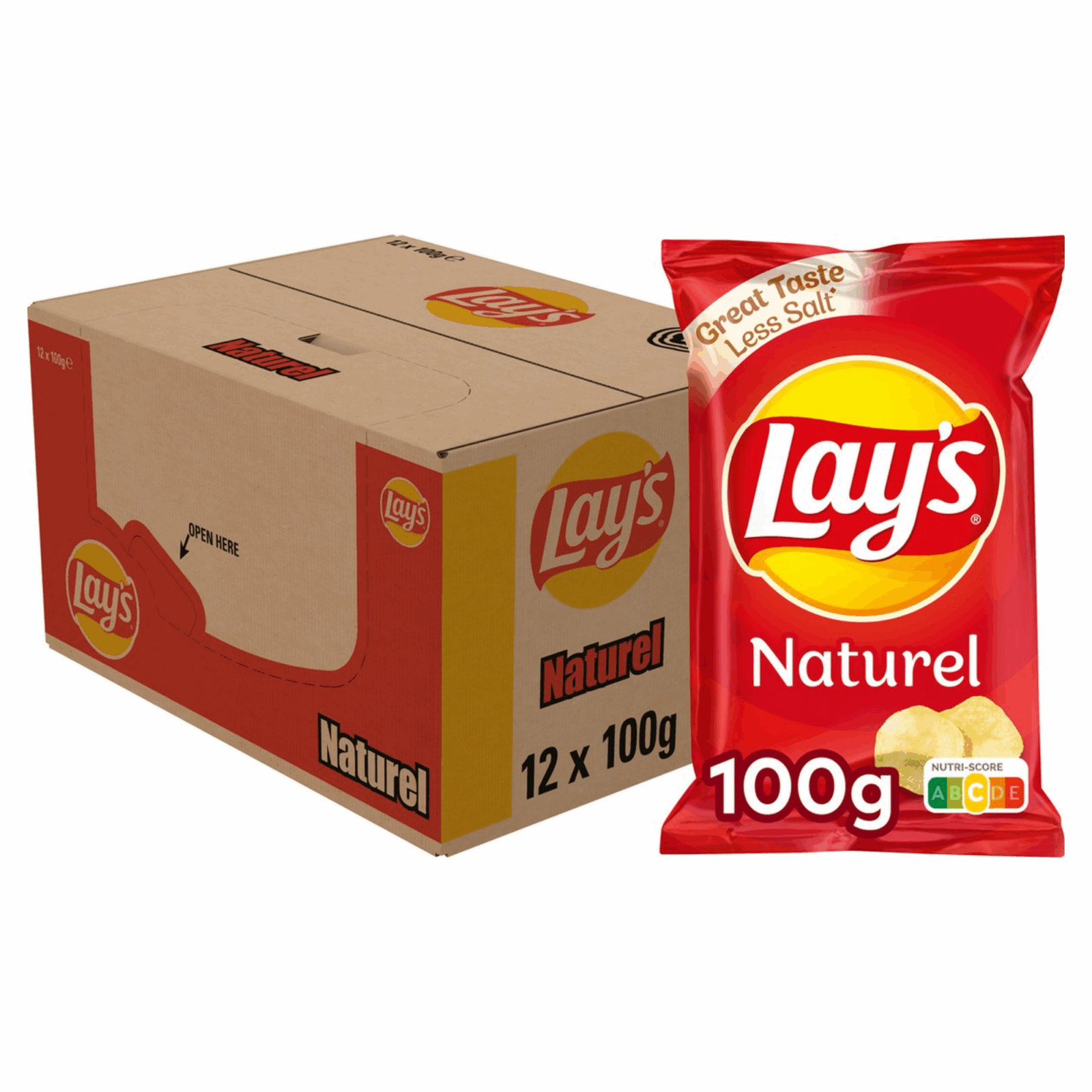 Lay's pose des chips naturelles (12x 100g)