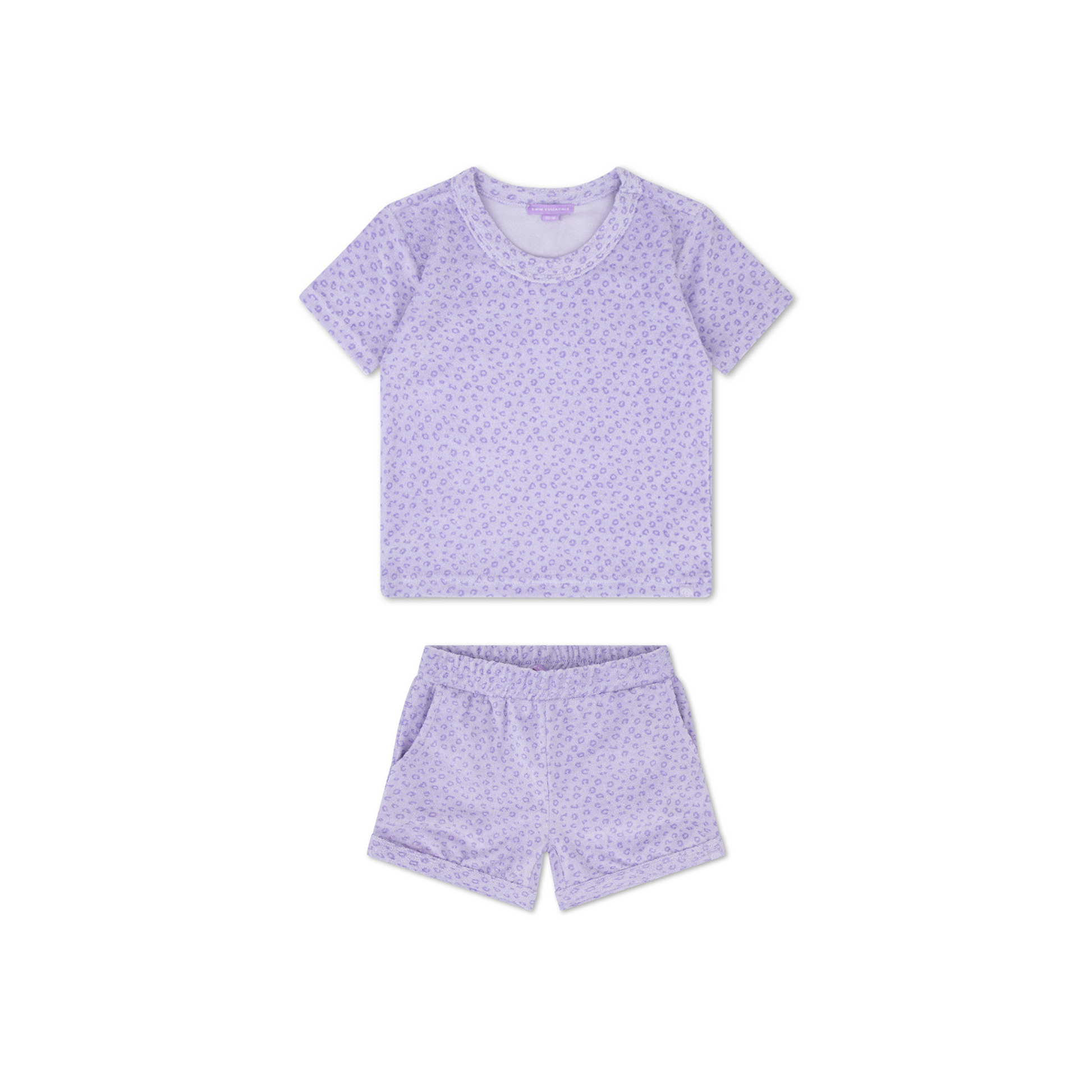 Léopard | Lila Girls Set Strand - Musline