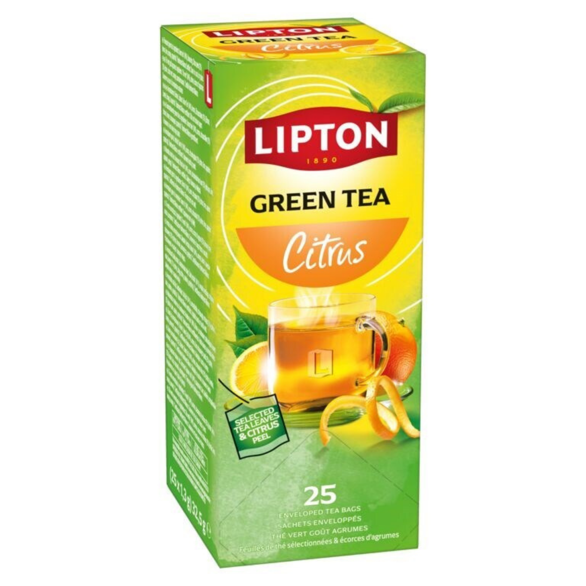 Lipton Feel Good Selection Thé vert agrumes (6x25 pièces)