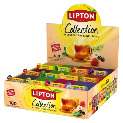 Lipton Feel Good Selection Boîte d'assortiment de packs de thés (180 pièces)