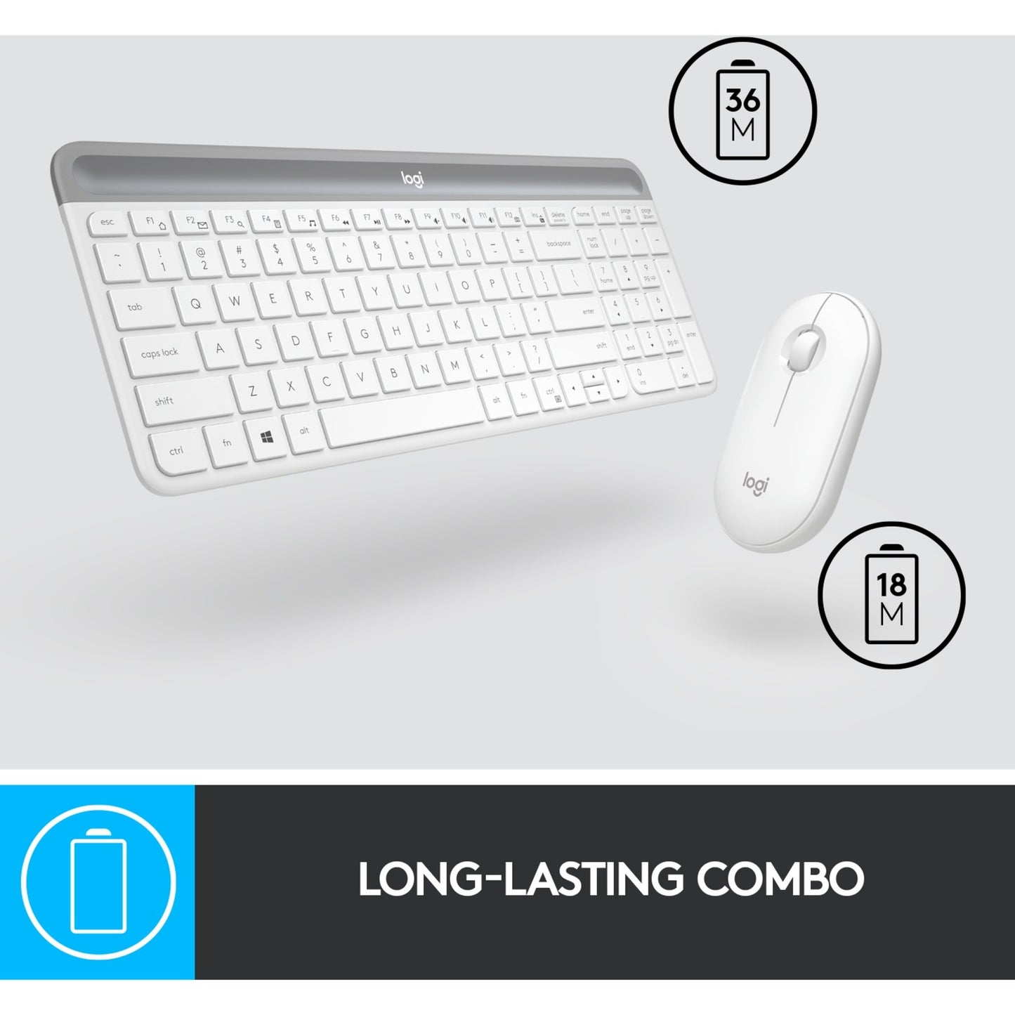 Logitech MK470 Slim Wireless Keyboard and Mouse Combo (clavier et souris sans fil)