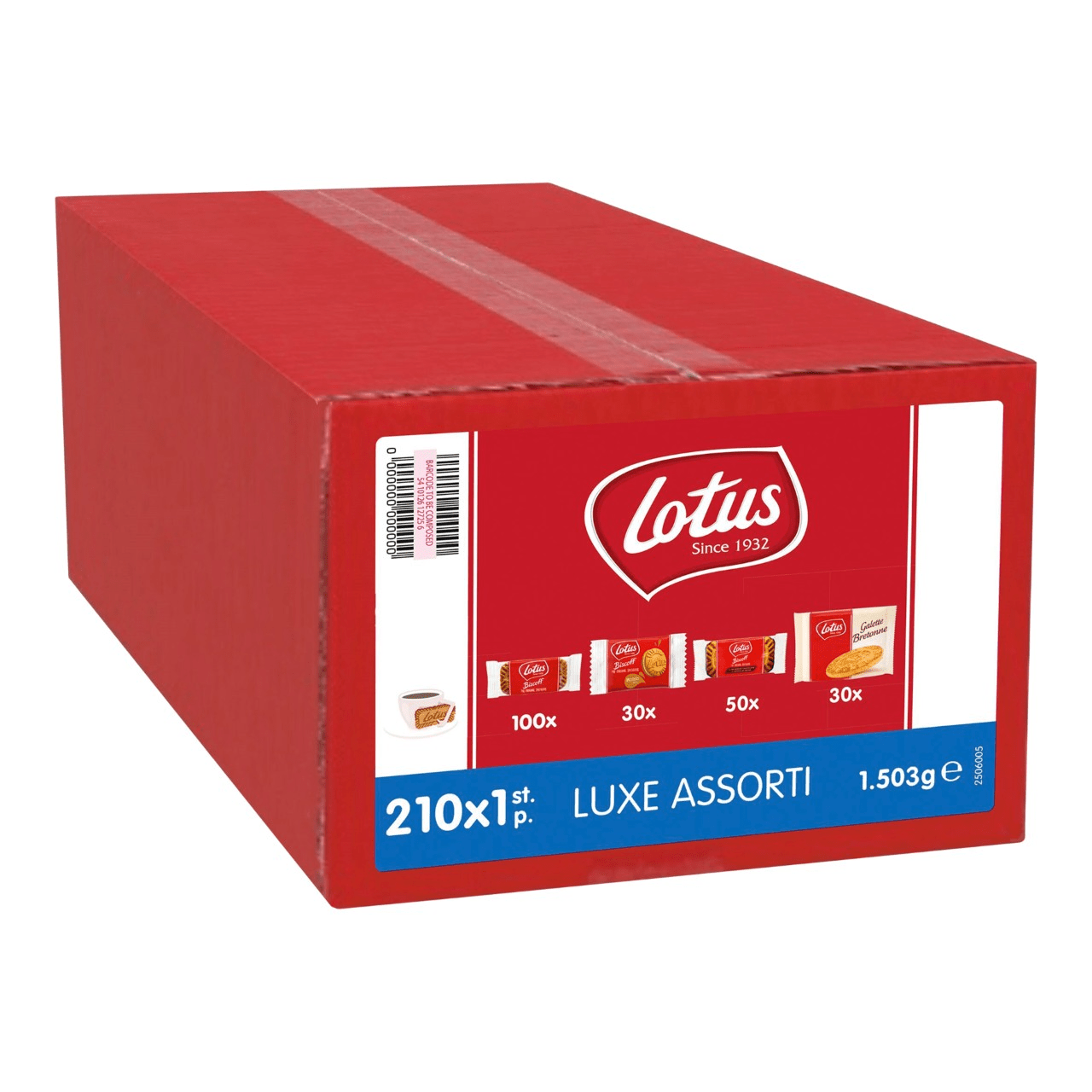 Biscuits assortis de luxe Lotus biscoff lotus emballés individuellement (210 pièces)