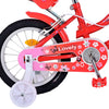 Volare le vélo pour enfants charmant - Girls - 14 pouces - Blanc rouge - Freins à deux mains