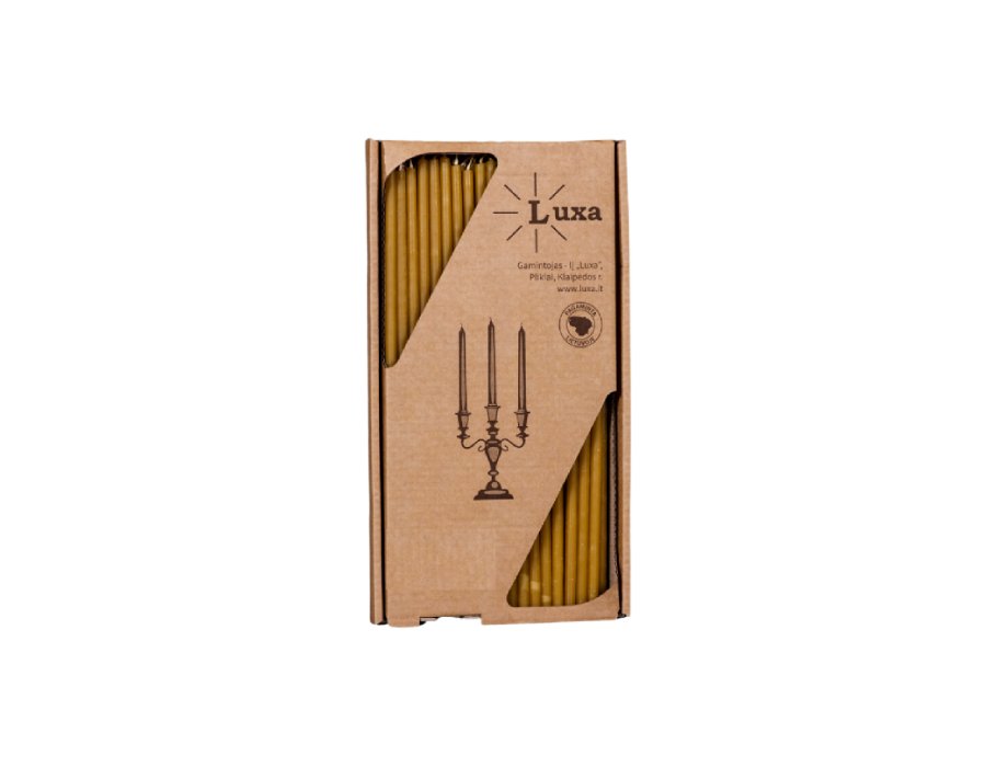 Bougies de cire d'abeille luxa mince 25 cm 60 pcs.