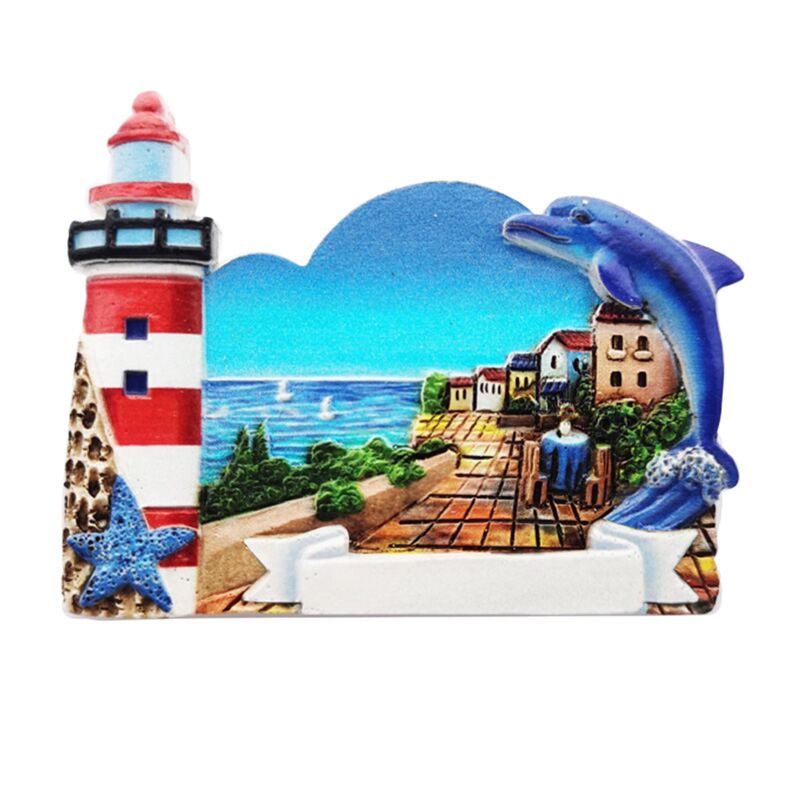 Lighthouse Dolphin 3d Sea Beach Souveniture Aimant