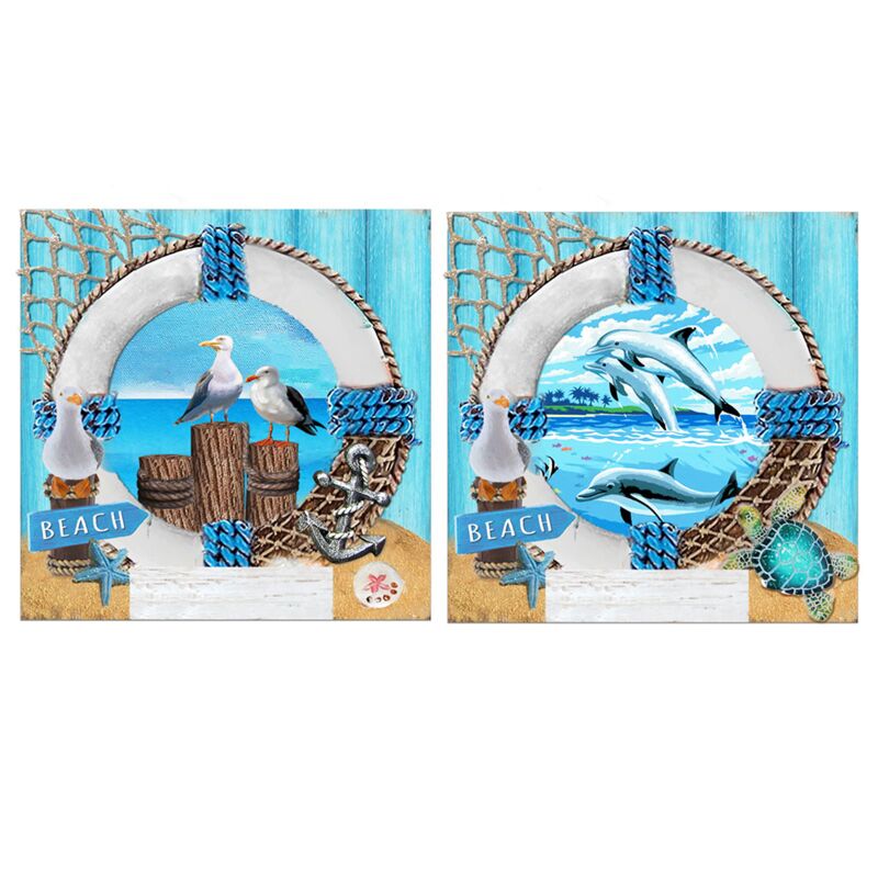 Blue Rescue Buoy 3d Sea Beach Souveniture Aimant