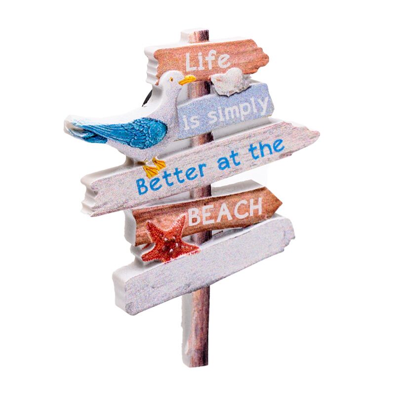 Signes de plage Slogans 3d Sea Beach Souveniture Aimant