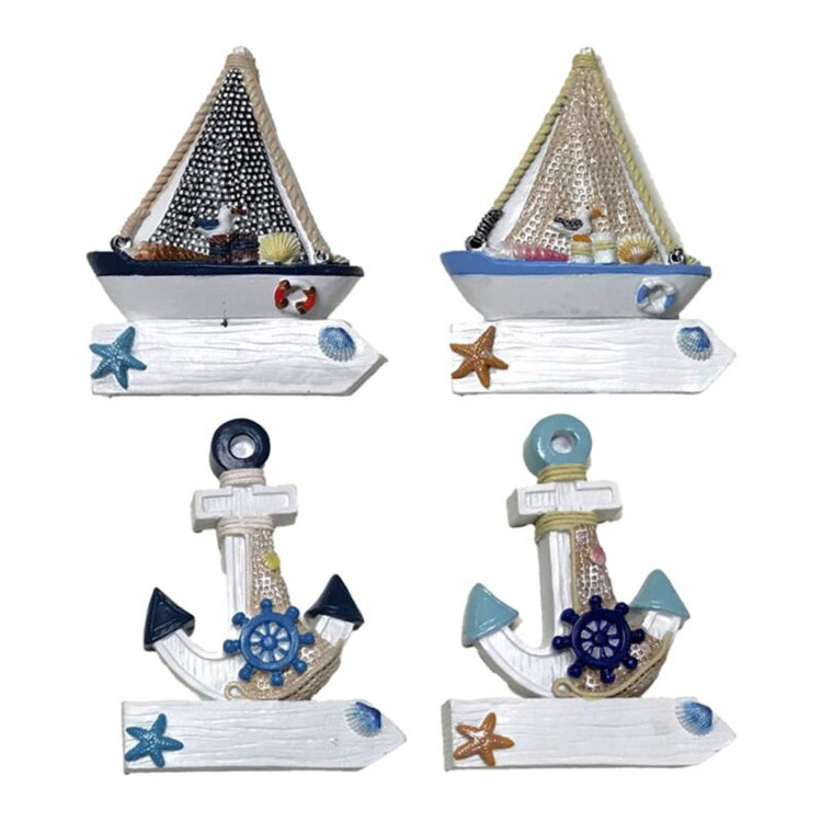 Sea Beach Souvenir Magnet Boats ancrages