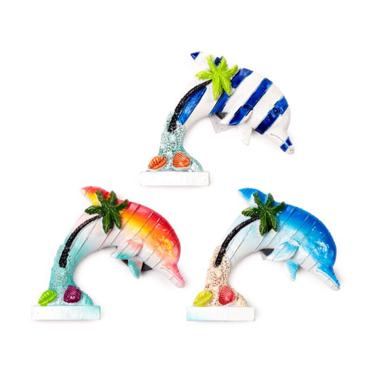 Aimant de souvenirs de la plage de la mer de l'île tropicale Dolphin