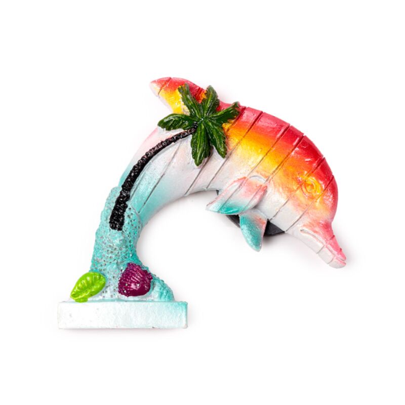 Aimant de souvenirs de la plage de la mer de l'île tropicale Dolphin