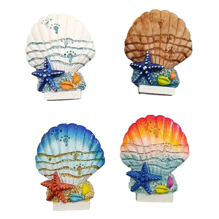 SEA BEACH Souvenir Magnet Schelp Zeester