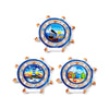 SEA BEACH Souvenir Magnet Scheepswiel Seascapes