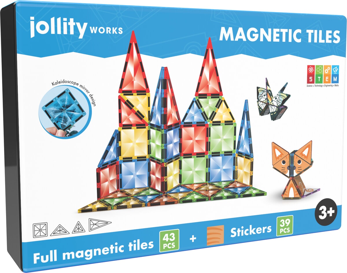 Tige de carreaux magnétiques 43 pcs jollity works