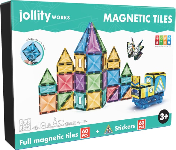 Tige de carreaux magnétiques 60 pcs jollity works