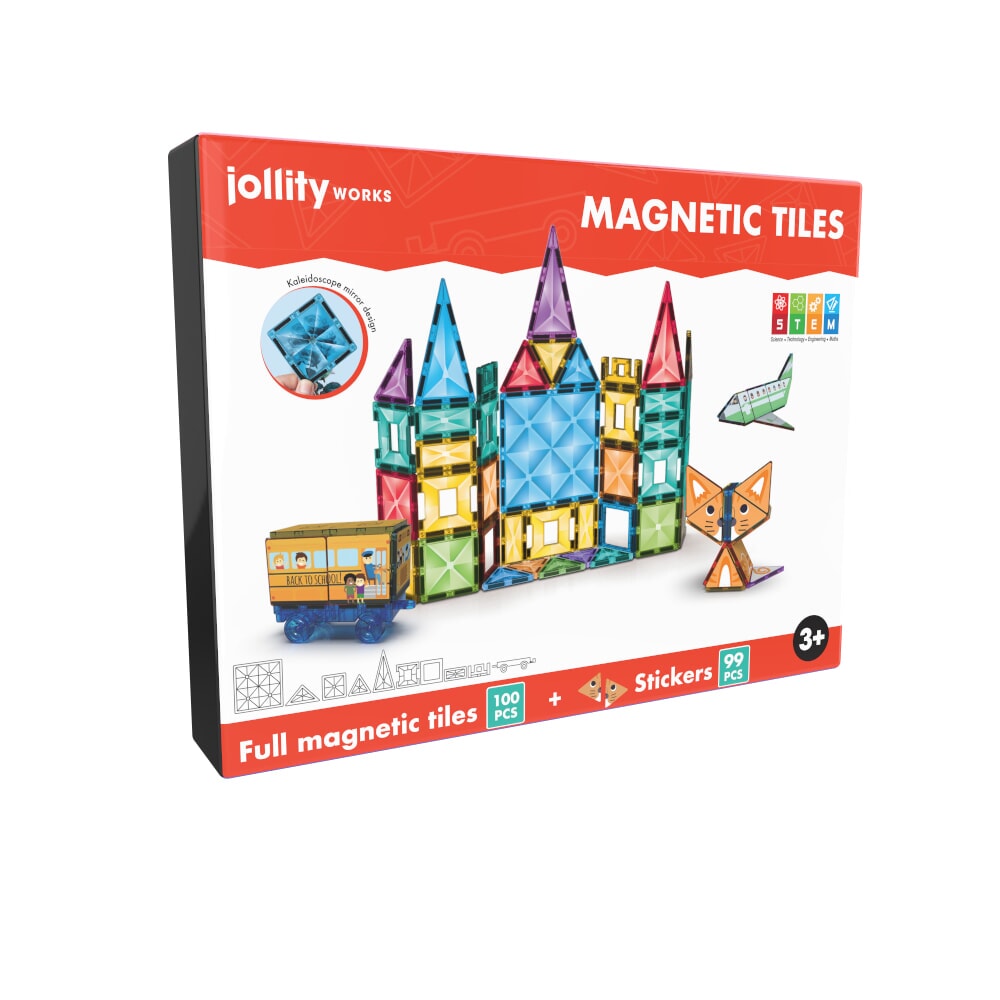 Tige de carreaux magnétiques 100 pcs jollity works